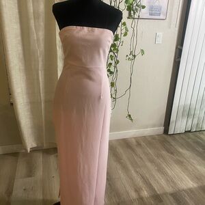 Chic Strapless Pink Dress